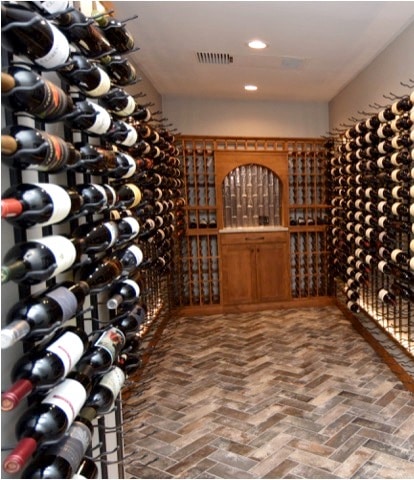 Refrigerated Custom Home Wine Cellar Built by Los Angeles Master Builders