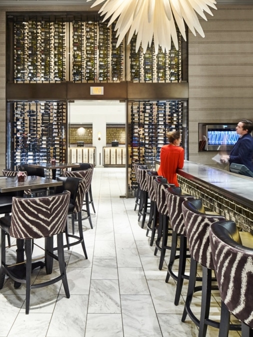 Commercial Wine Rack System Designed for a Contemporary Wine Cellar