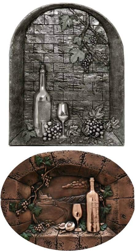 Elegant Metal Wine Cellar Murals Recommended by Los Angeles Builders 