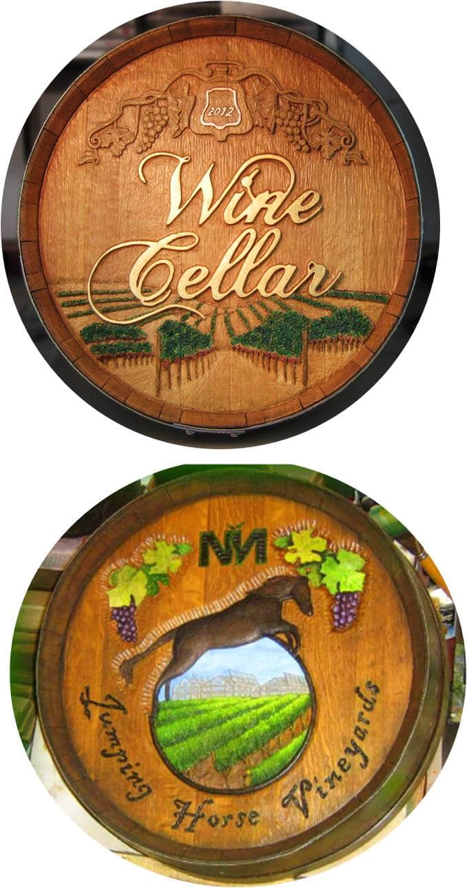 Wine Barrel Carvings for Custom Wine Cellars in Los Angeles