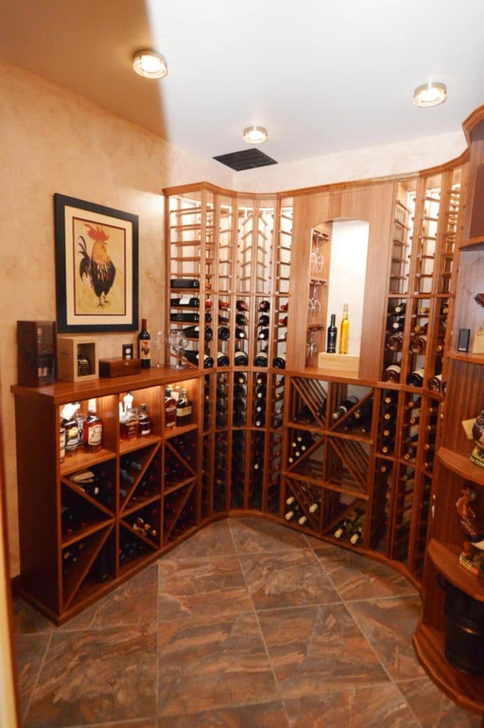 Custom Wine Cellar Designed for Proper Wine Storage by Virginia Specialists