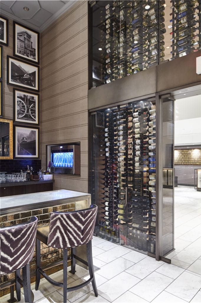 Metal Wine Racks Installed in a Commercial Wine Cellar by Las Vegas Experts