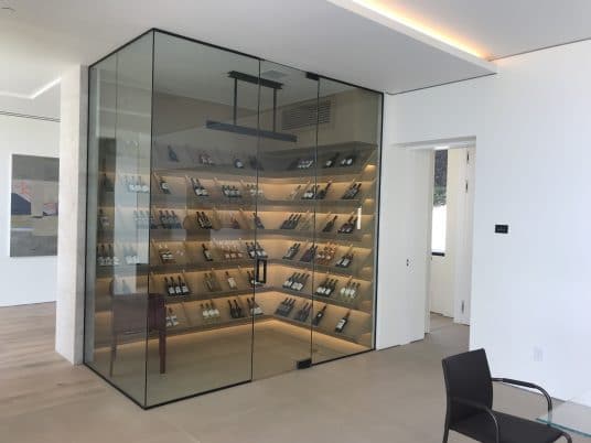 Glass Wine Cellar by M&M Cellar Systems Los Angeles Builders