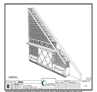 custom wine cellar Los Angeles CAD Image