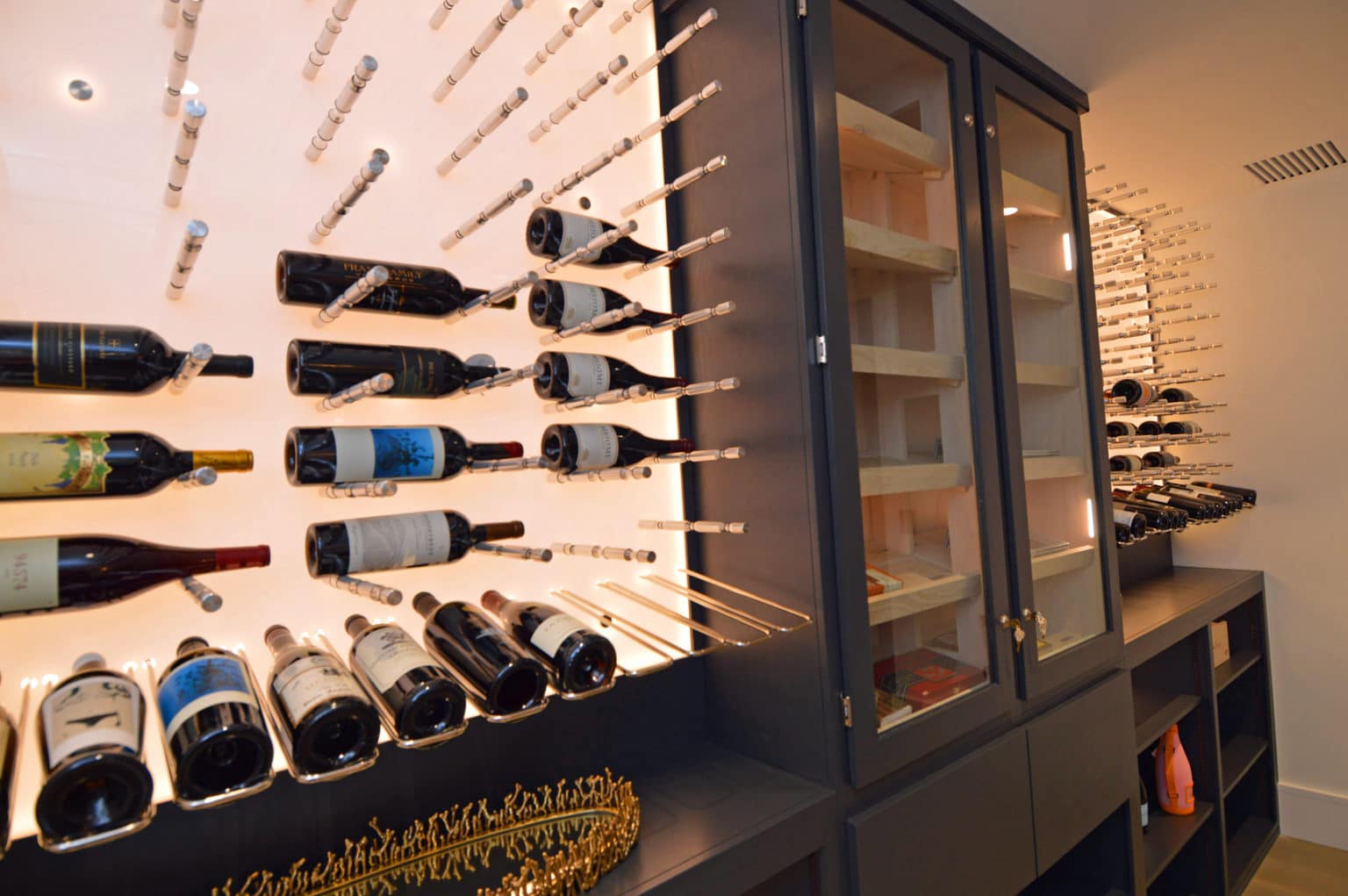 A Unique and Modern Wine Cellar Built with a Cigar Humidor in Newport