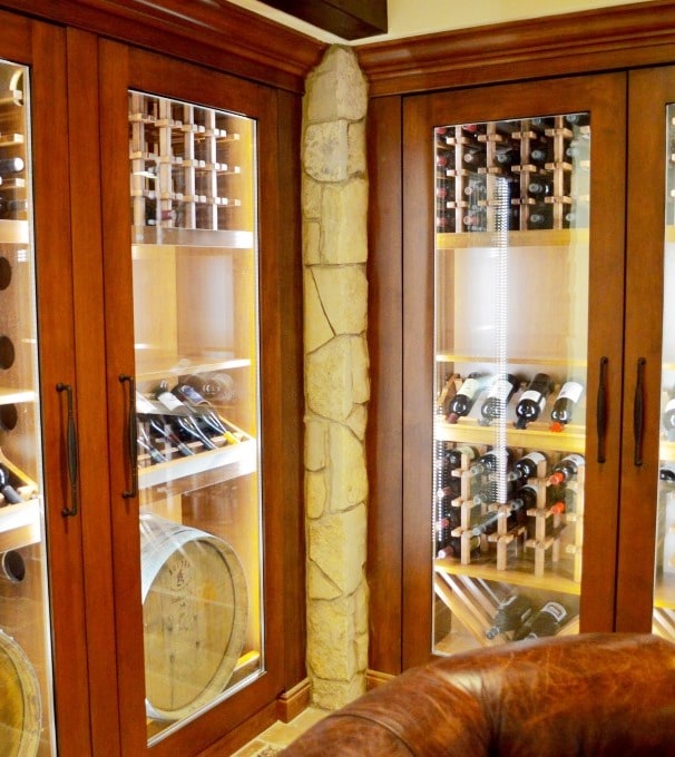 California Custom Wine Cabinets Installed with an Efficient Wine Cooling System