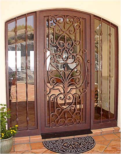 wine-cellar-door-with-custom-made-iron-design