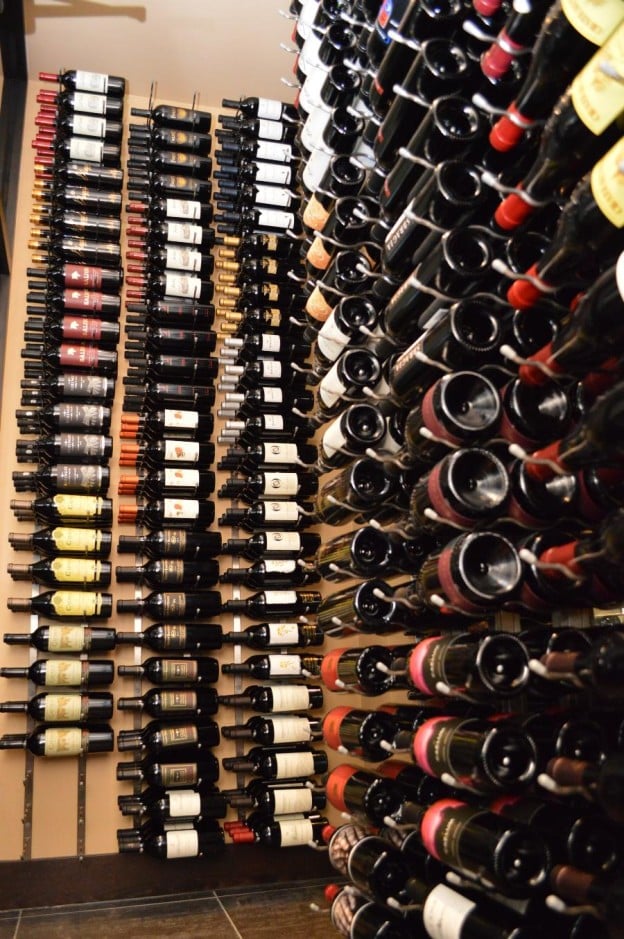 Commercial Wine Cellar with Metal Wine Racks