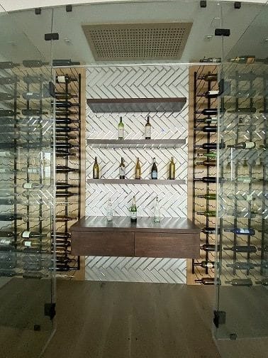 Wine Closet Converted into a Glass Wine Cellar