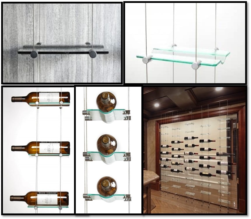 Float Wine Display: Modern Wine Cellar Racks by Blue Grouse Wine Cellars