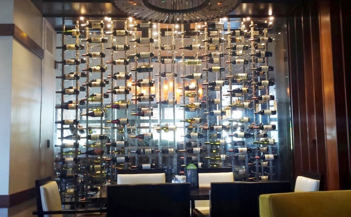Restaurant Commercial Wine Cellars with Modern Metal Wine Racks