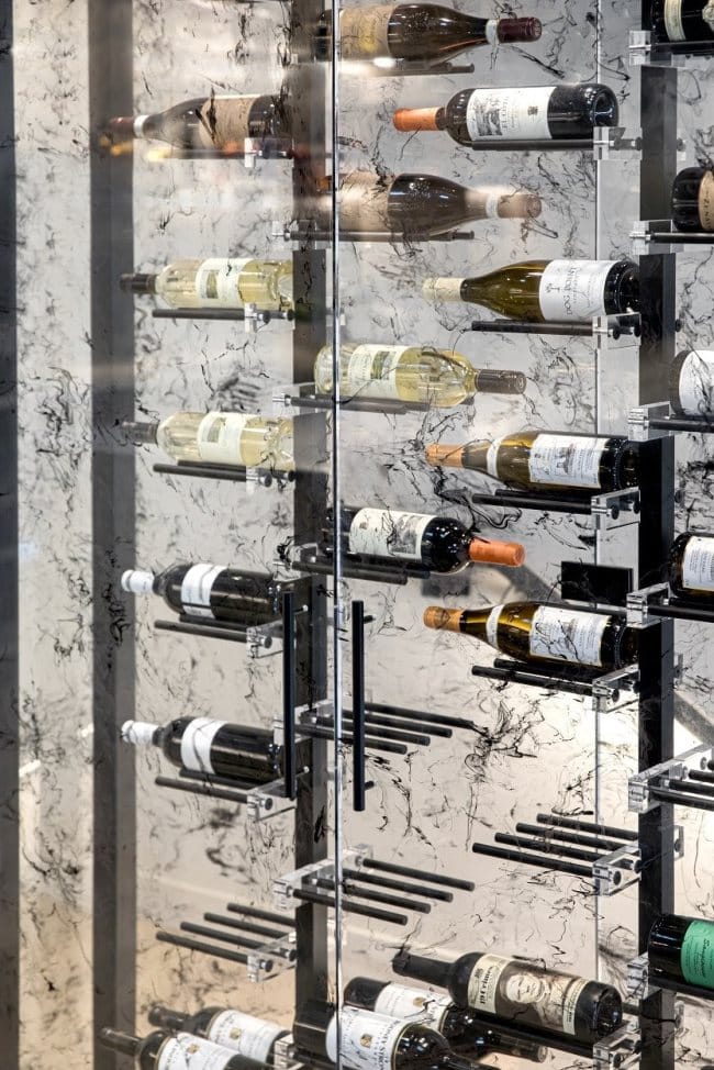Contemporary Wine Cellar with Millesime Wine Racks